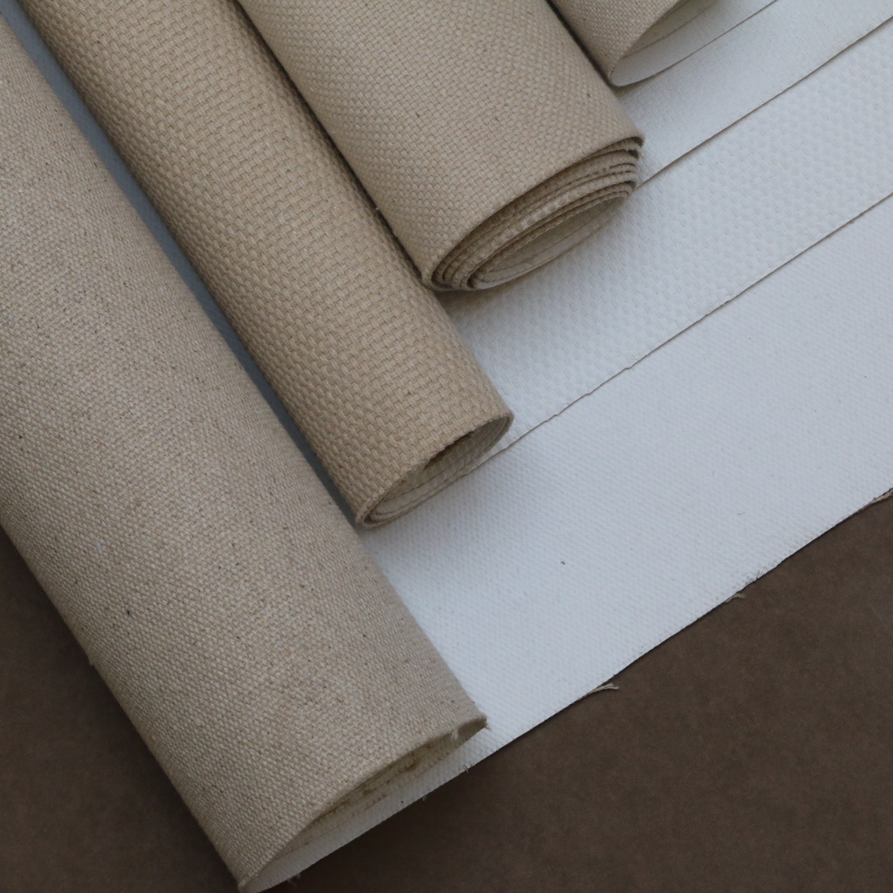 画布油画成品布中纹粗纹亚麻背景布料涂色刀刮油画颜料