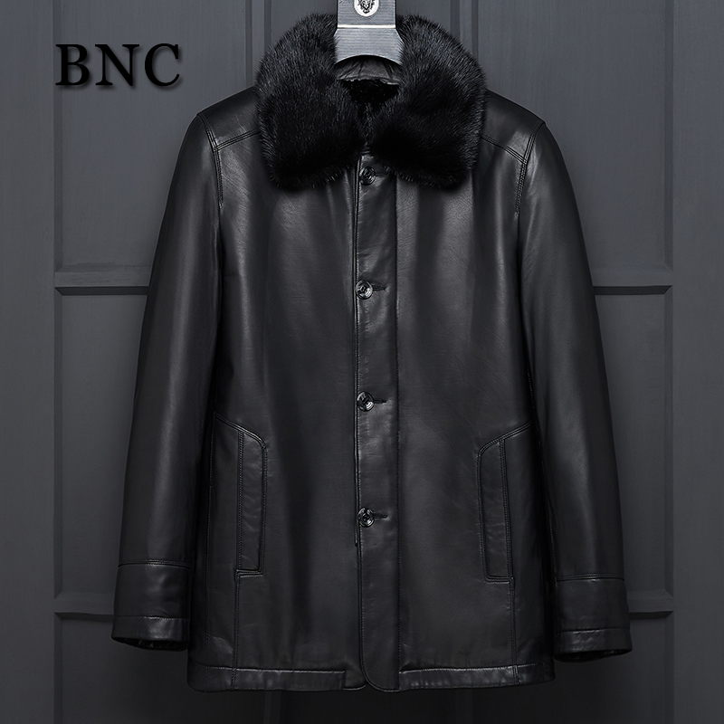 貂皮大衣男士头层牛皮外套冬季海宁真皮皮衣男水貂内胆皮草夹克冬