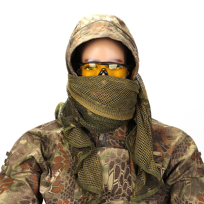 我是特种兵战术围脖防晒网巾多功能透气围巾