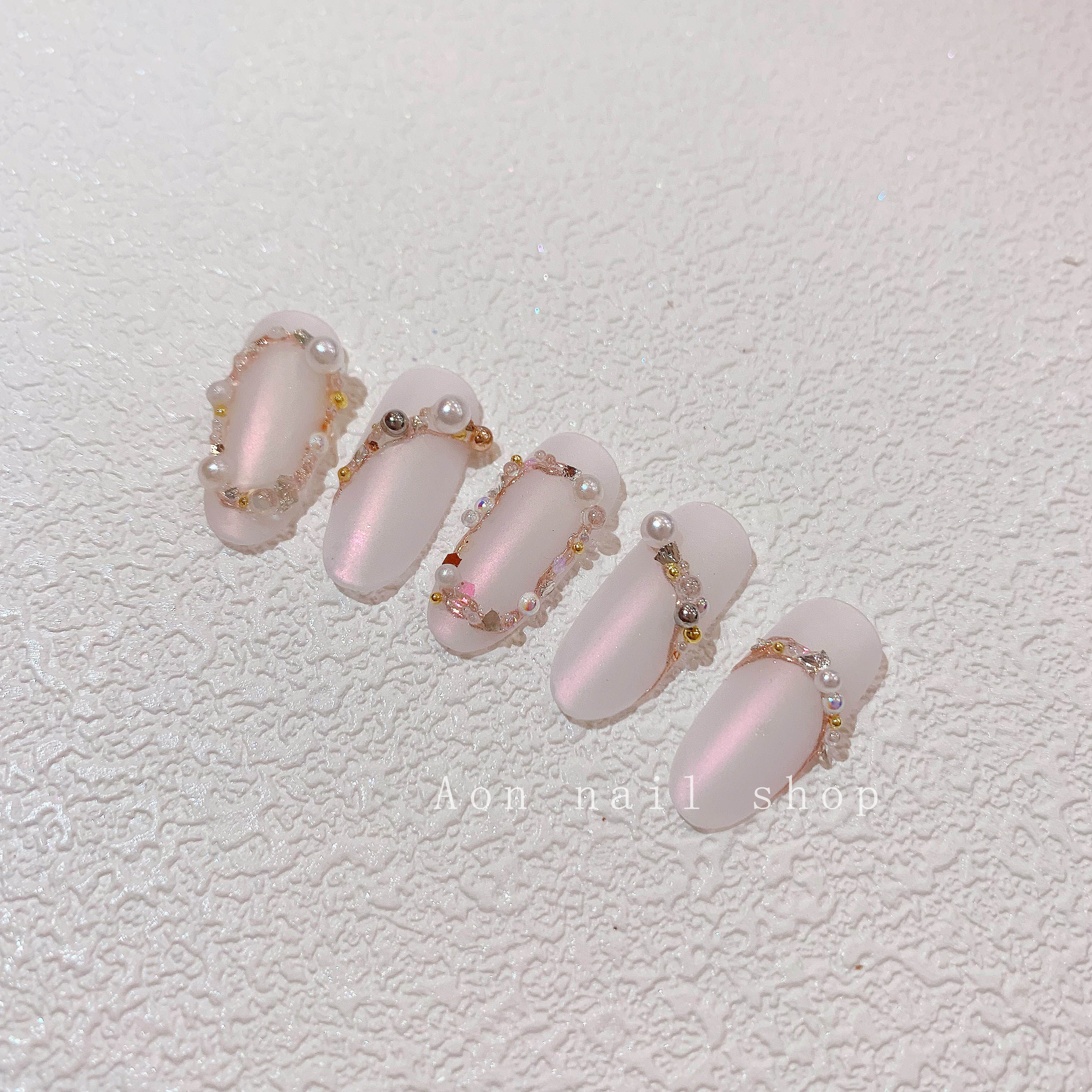 美甲aon精选日系金属混合钢珠不掉掉色饰品指甲彩妆