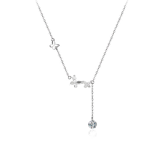 925 sterling silver butterfly necklace women's design sense ins, light luxury recruitment 2020 new neck chain little fairy clavicle chain 925 sterling silver butterfly necklace women's design sense ins, light luxury recruitment 2020 new neck chain little fairy clavicle chain