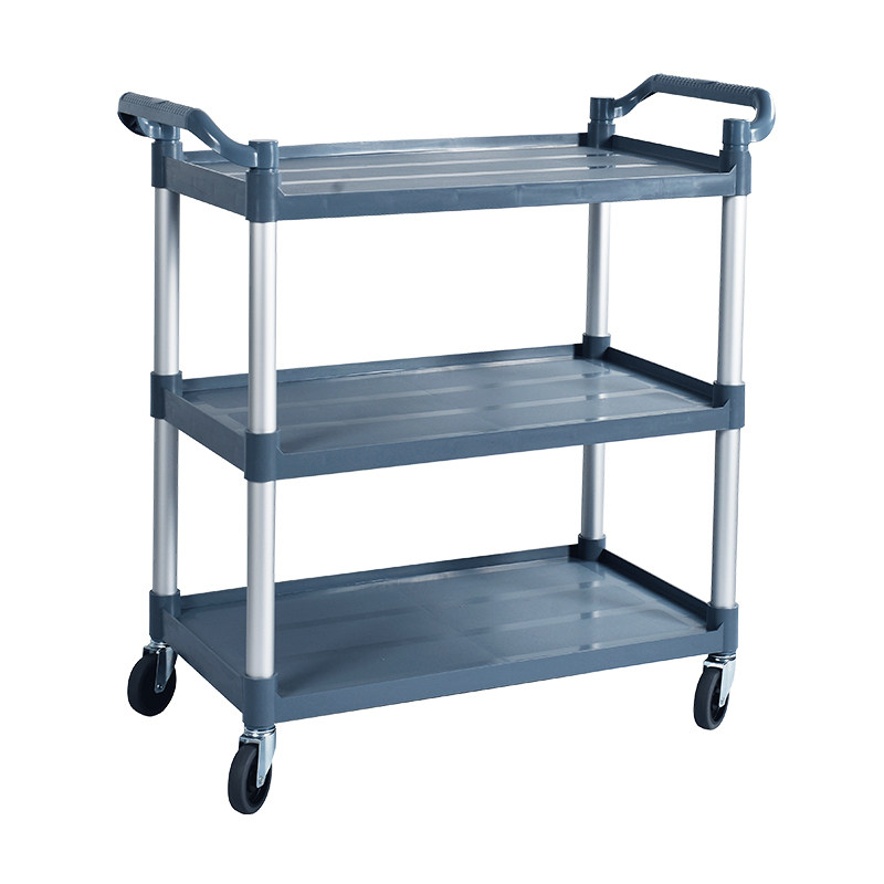 餐车塑料推车三层商用餐厅移动上菜车收收碗车餐车