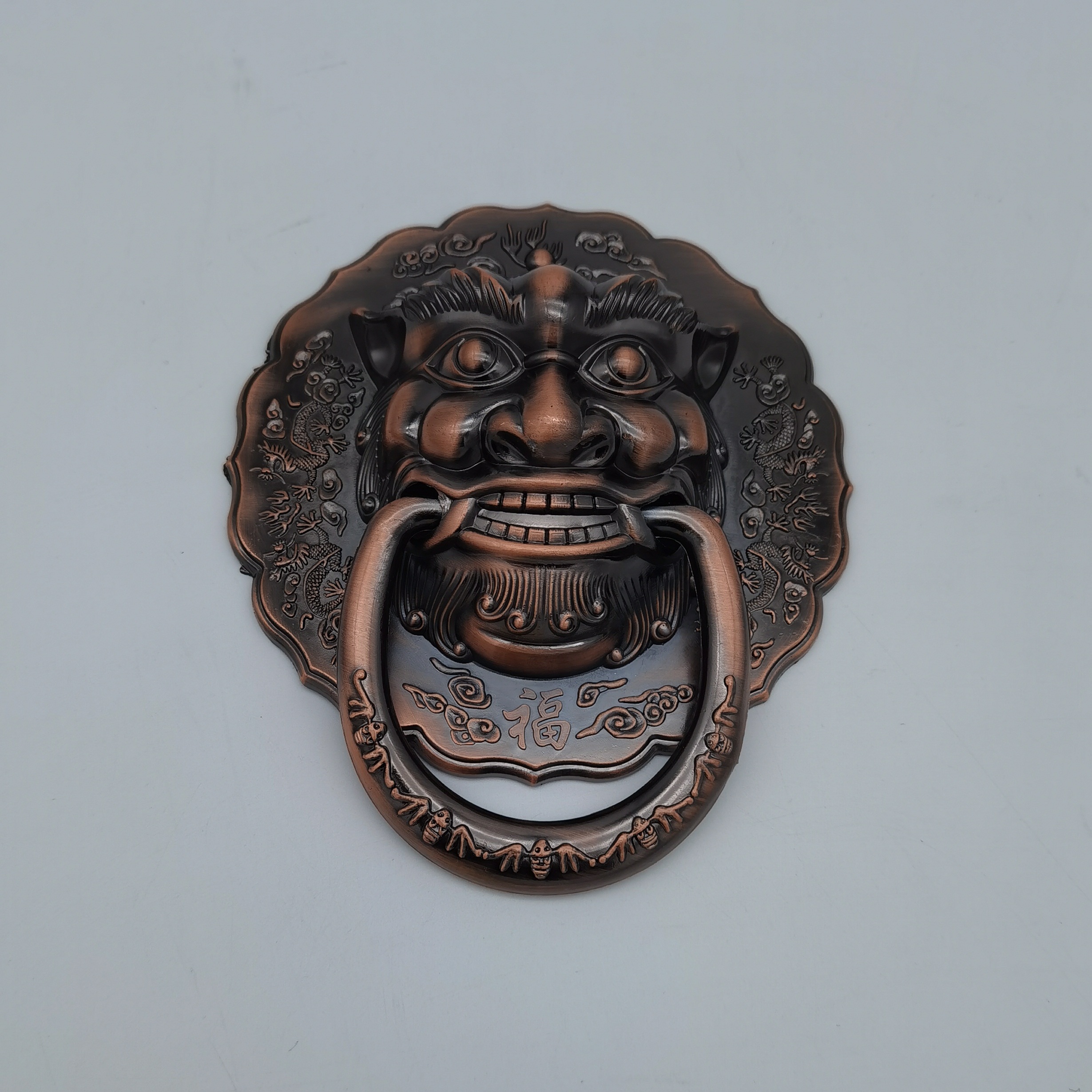 狮子头仿古老式虎头大门拉手中式复古古铜门扣泡钉