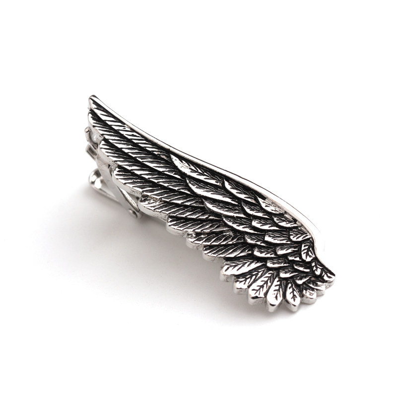 男士休闲正装商务金属黑色领带夹个性天使翅膀袖扣