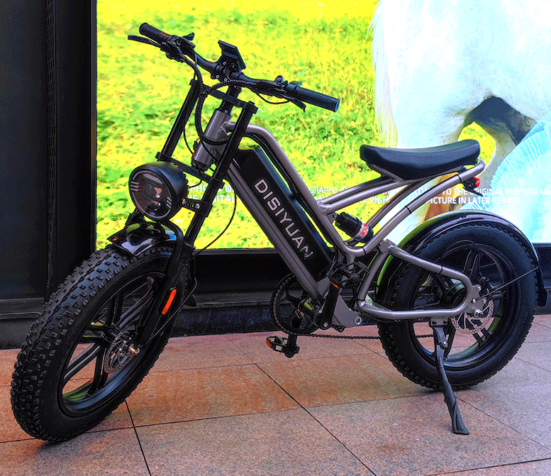 电动迪斯远越野自行车20寸宽胎山地雪地摩托助力电动自行车