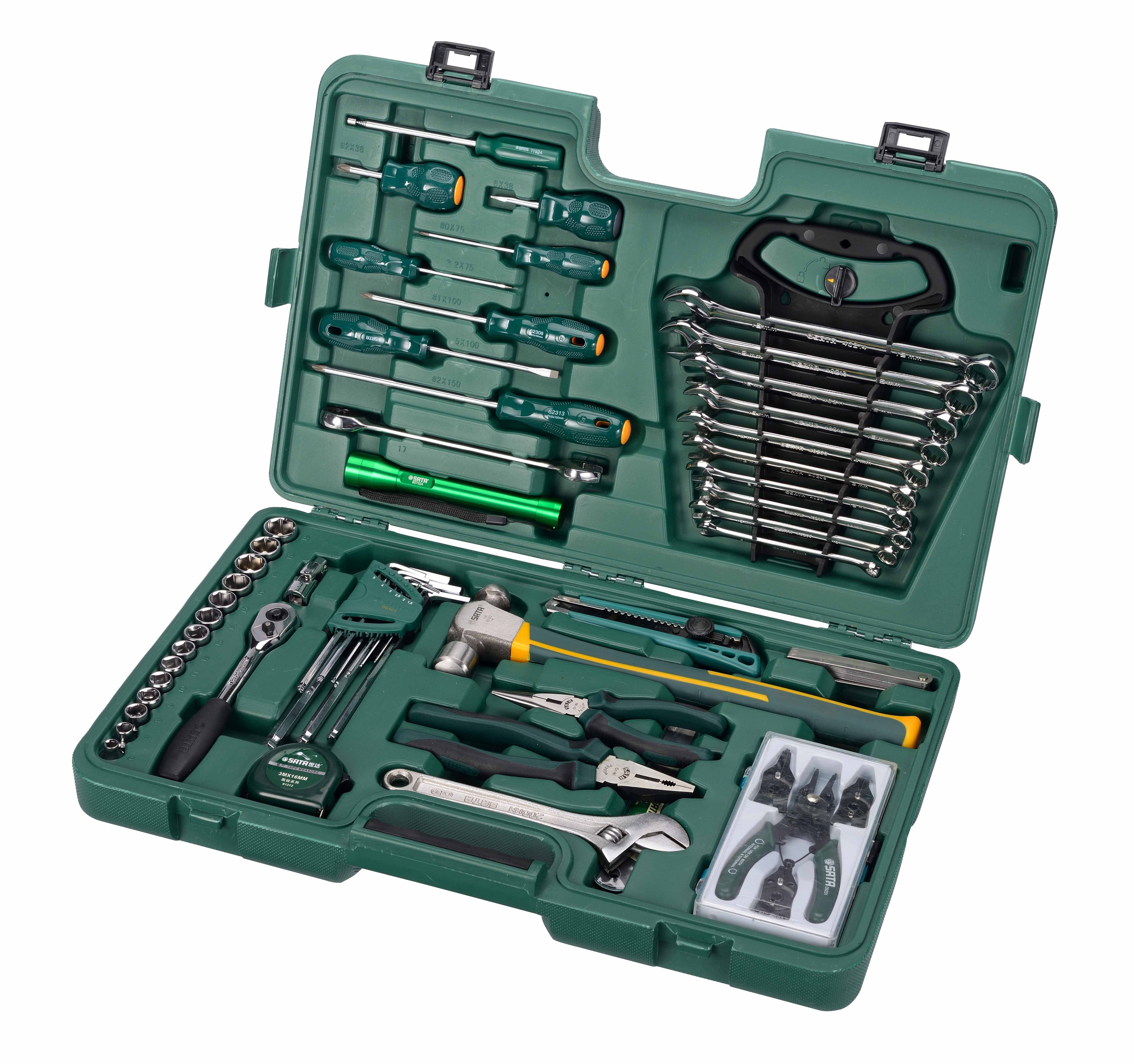 世达sata工具58件机械设备维修组合套装09516棘轮组合套装