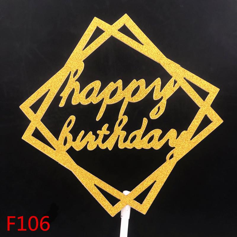 纸质蛋糕装饰插件新款生日快乐创意插牌福如东海寿比南山纸质插卡 - 图0