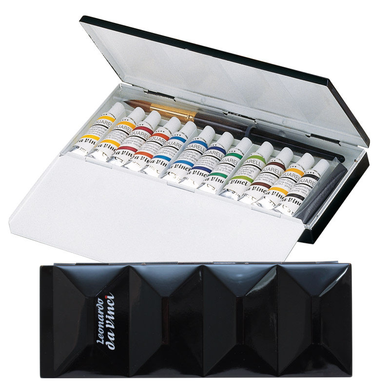 art德国davinci达芬奇4030搪瓷12色盒装水彩水彩颜料