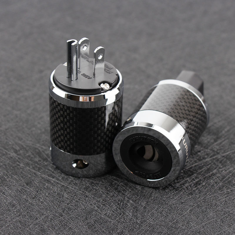 古河ncf电源线插头插尾hifi音响公母接头音箱插头