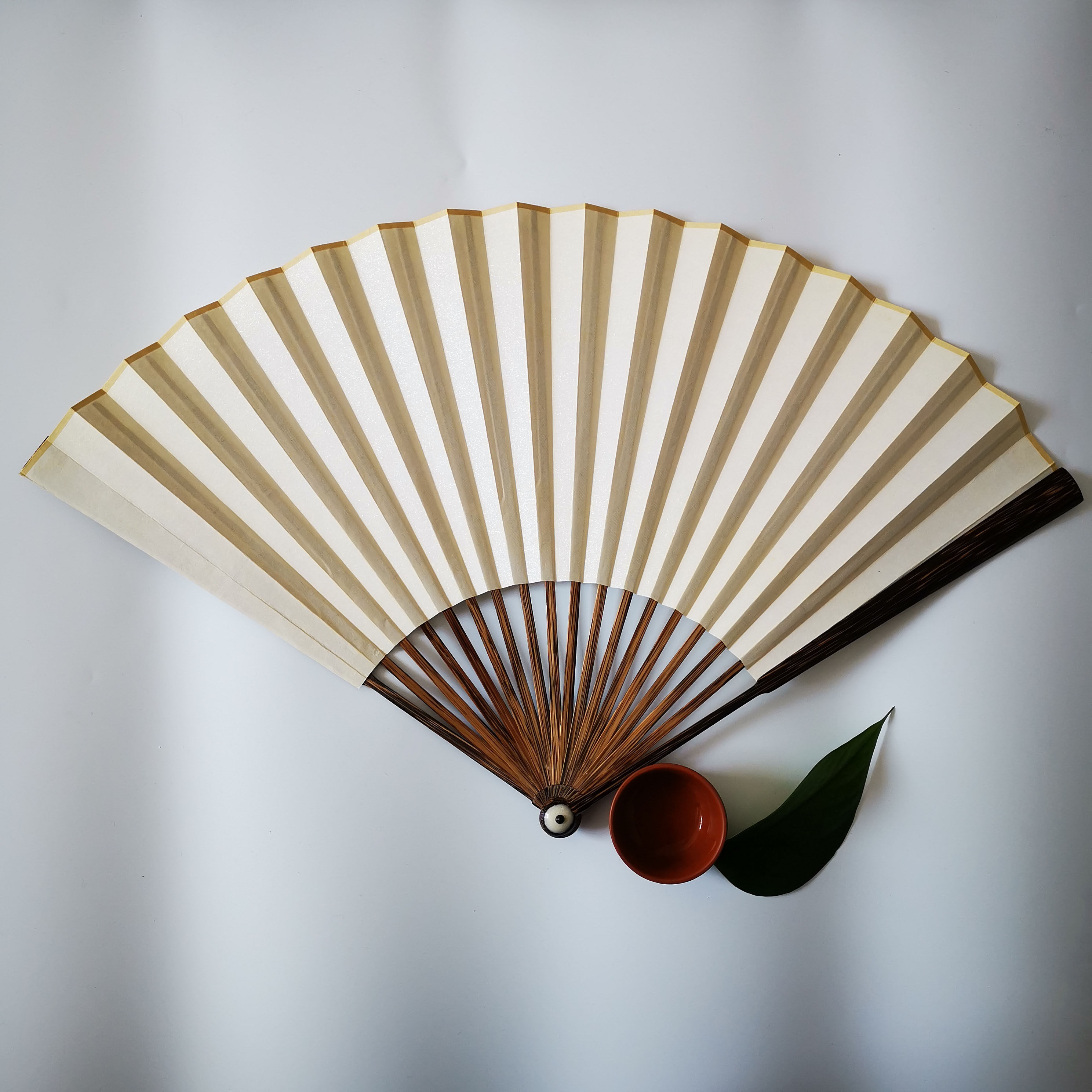 丝竹95寸18方全棕折扇水滴和尚头金文玩扇子扇子