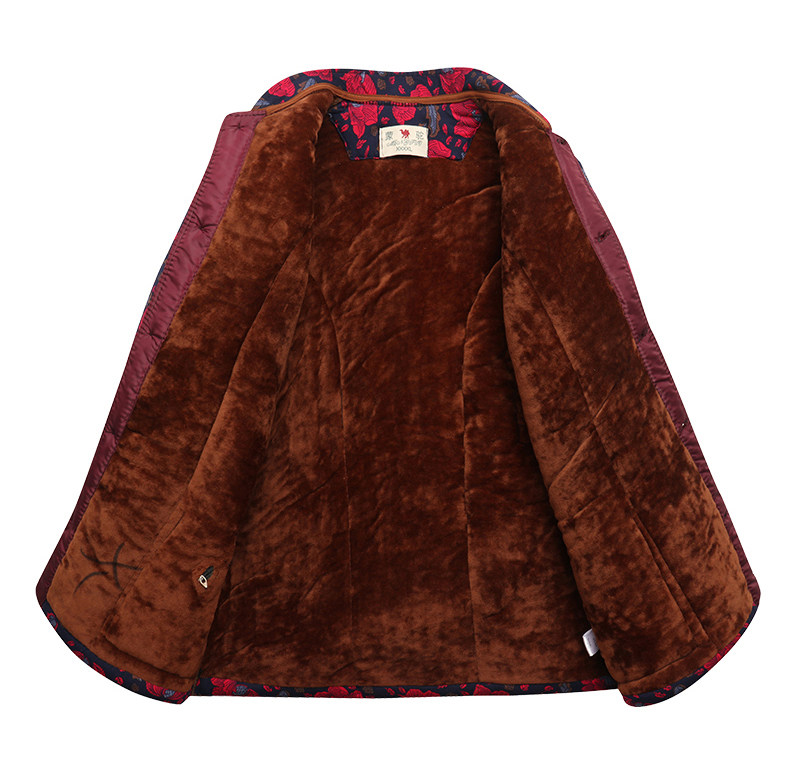 秋冬季中老年驼绒棉袄女冬装妈妈装保暖加厚羽绒加绒外套奶奶棉衣