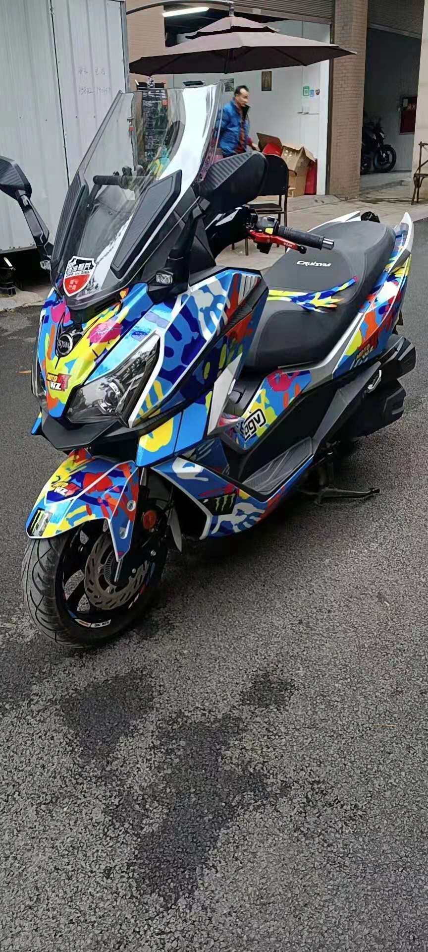 三阳巡弋踏板全车改装贴花贴纸车贴贴膜版花贴纸