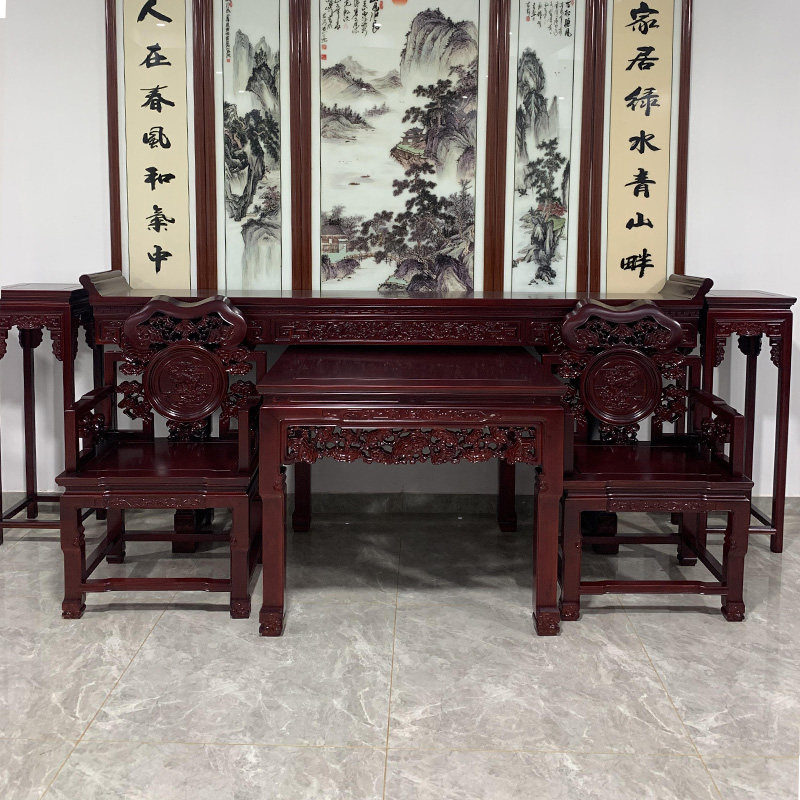 件套徽派中堂四件八仙桌实木家具家用现代中式供桌条案