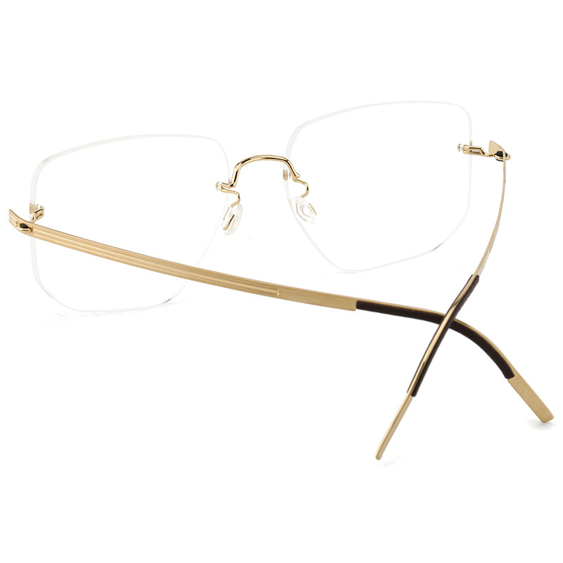 lindberg林德伯格spiritprecious系列18k黄金无框眼镜架眼镜架