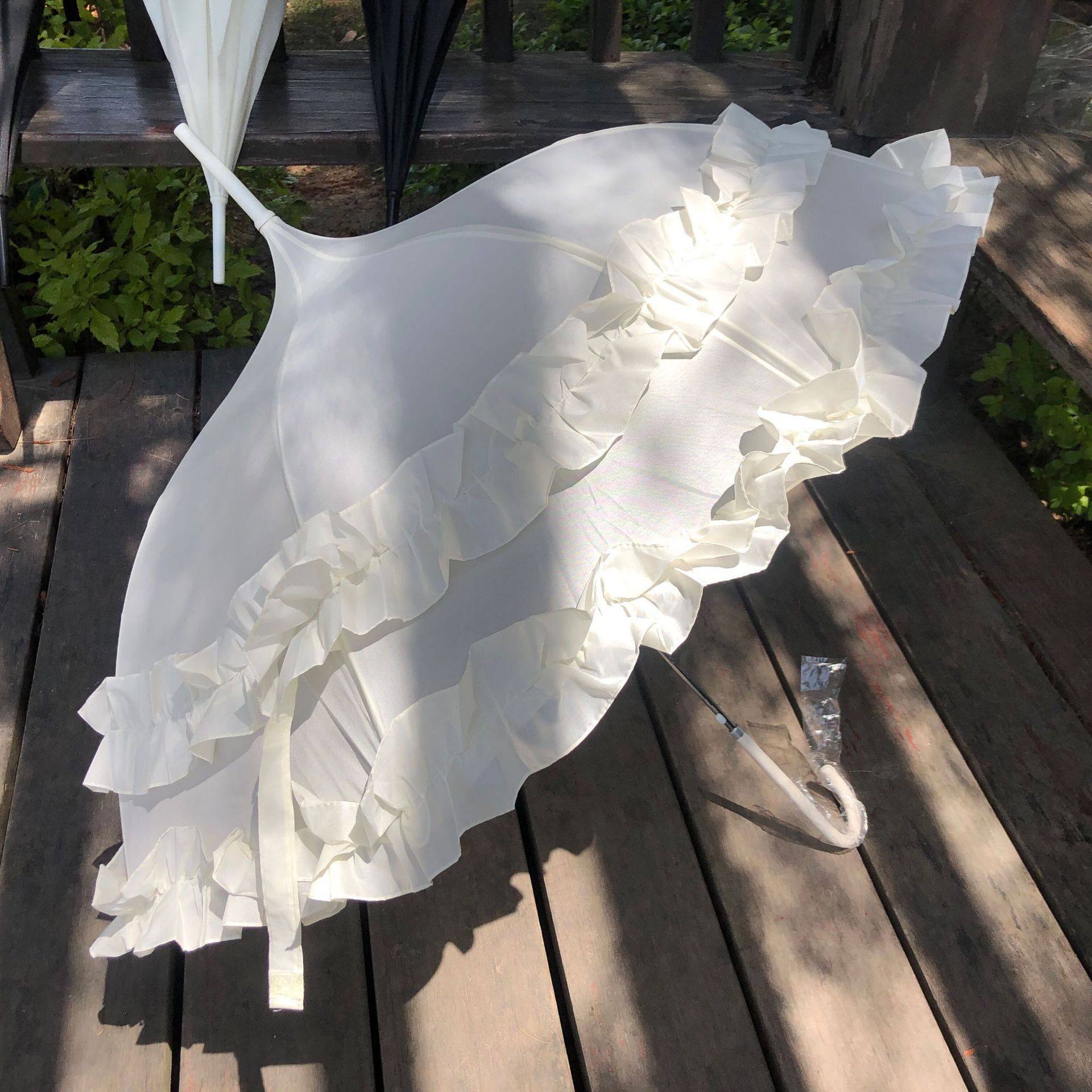 原创lolita宝塔尖顶洋伞日系洛丽塔长柄雨伞蕾丝伞