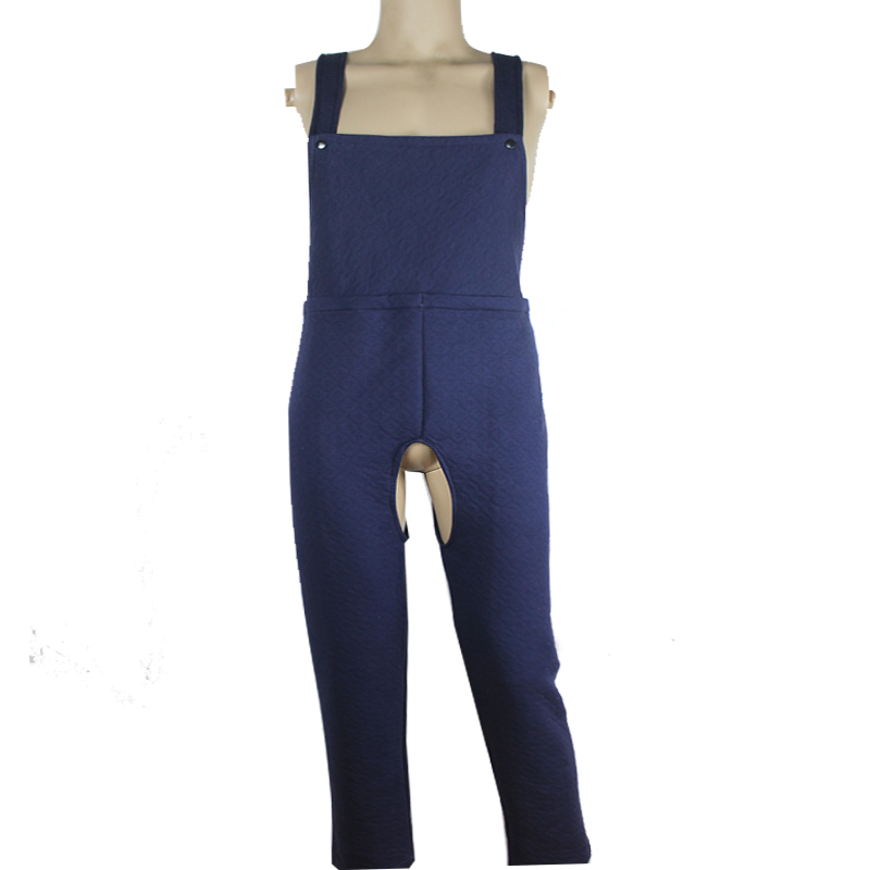 成人背带连体保暖开裆裤老人失禁病人护理孕妇秋冬保暖裤