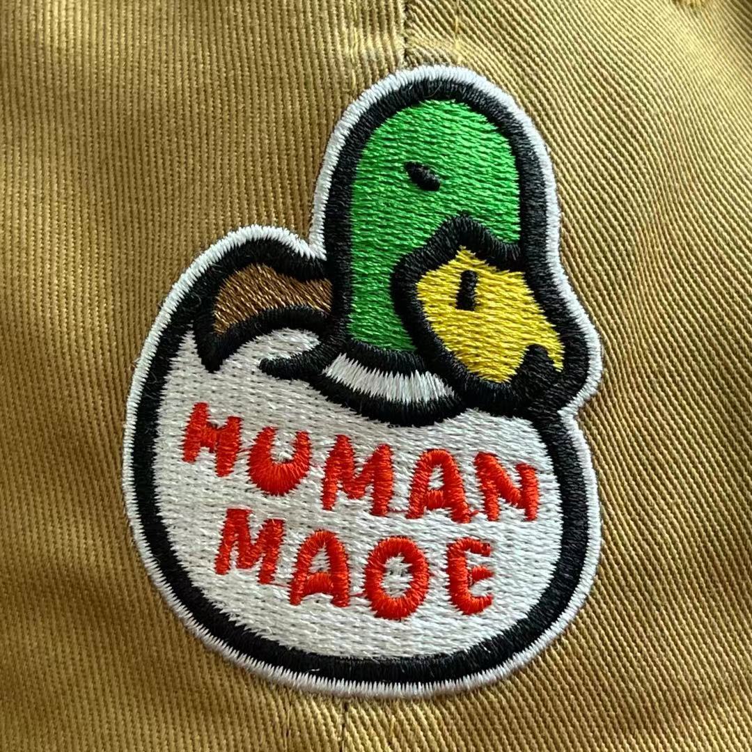 正确humanmade2124卡通小鸭子刺绣拼色鸭舌弯檐帽子