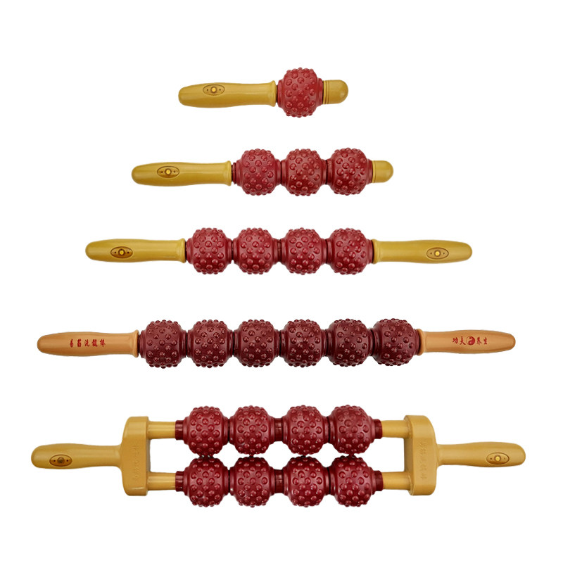 正品少林易筋洗髓棒磁疗按摩棒颈椎肩腰腿背部经络滚轮磁力瑜伽棒