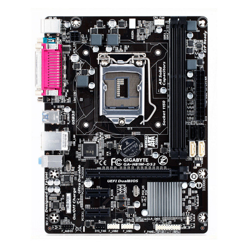 gigabyte/技嘉 h81m-ds2/d3v s1d2d2v主板1150ddr3全接口集成小板