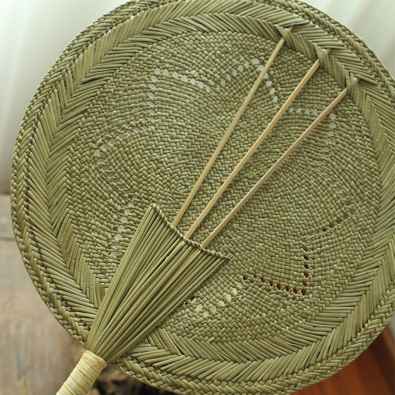 扇子草编夏天扇风儿童手工编织大蒲夏季便携工艺扇