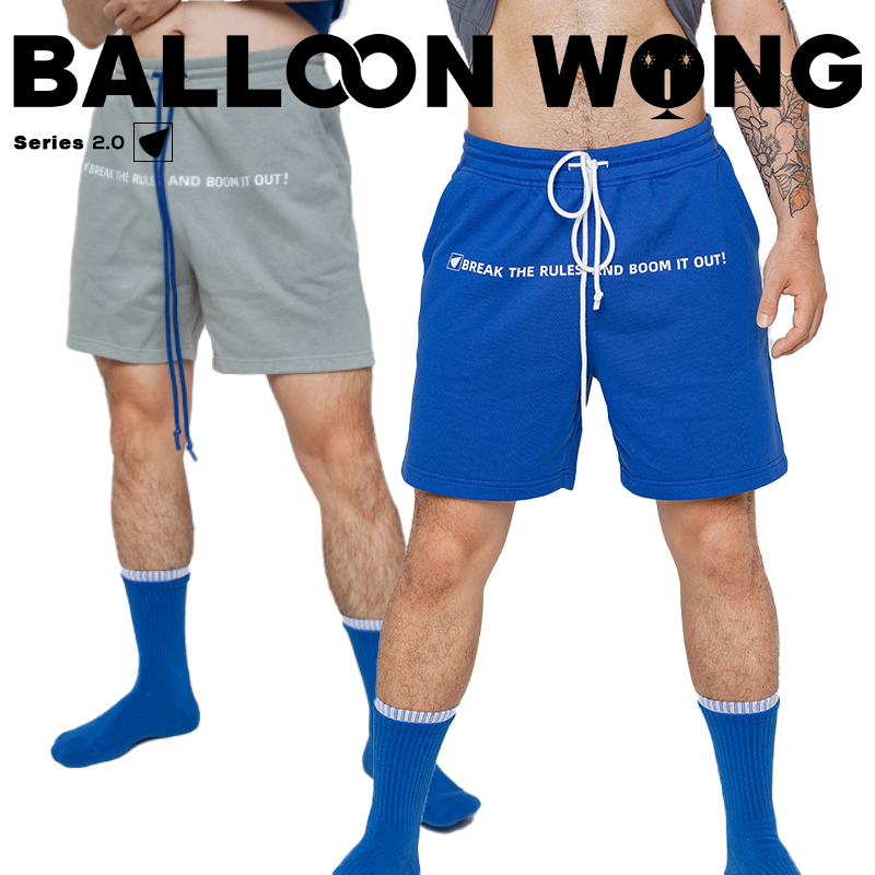 【潮WOO专属】王气球原创设计/短裤/五分休闲纯棉运动健身翘臀