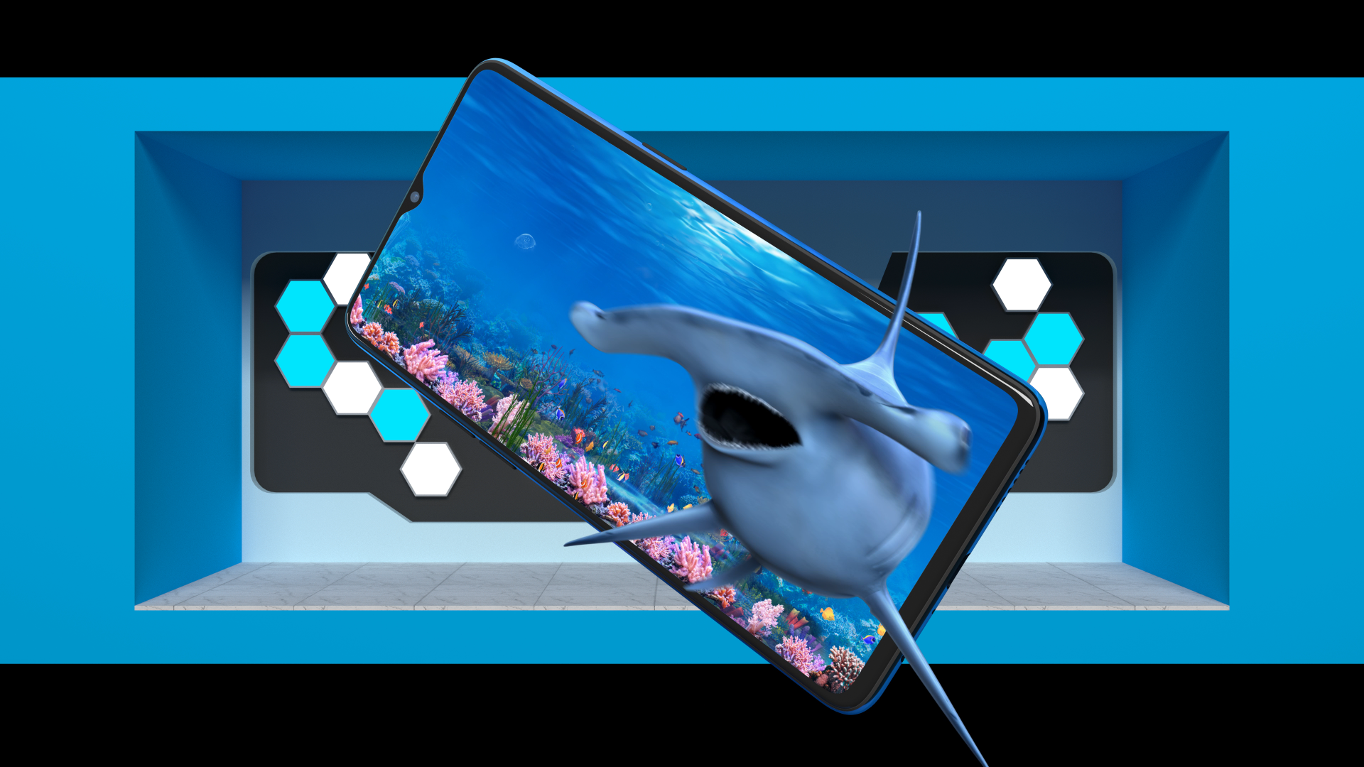 4k高清加长版出屏裸眼3d沉浸网红效果室内设计素材