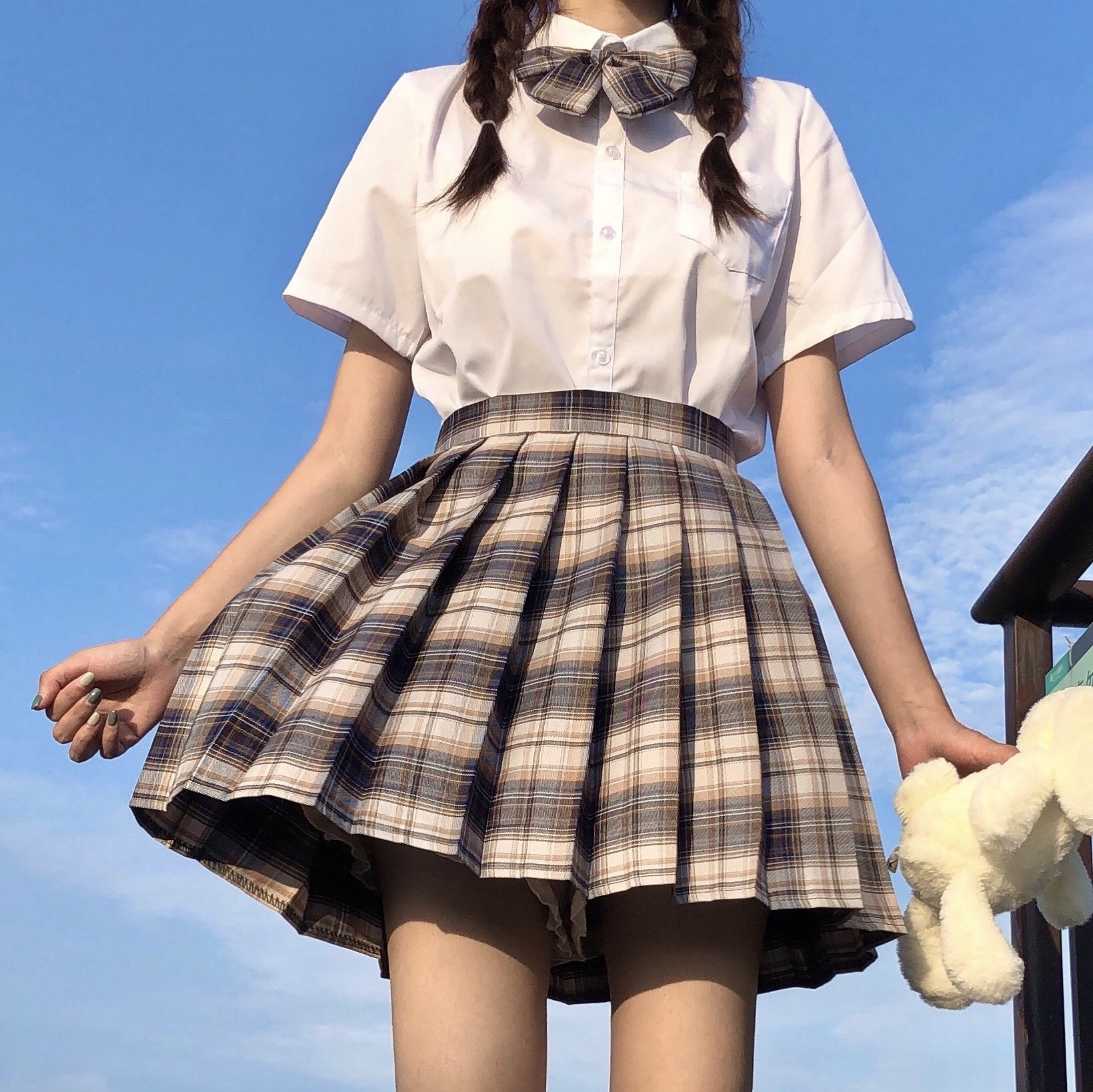 日系正统jk制服格裙女短袖半身水手百褶裙学院学生校服