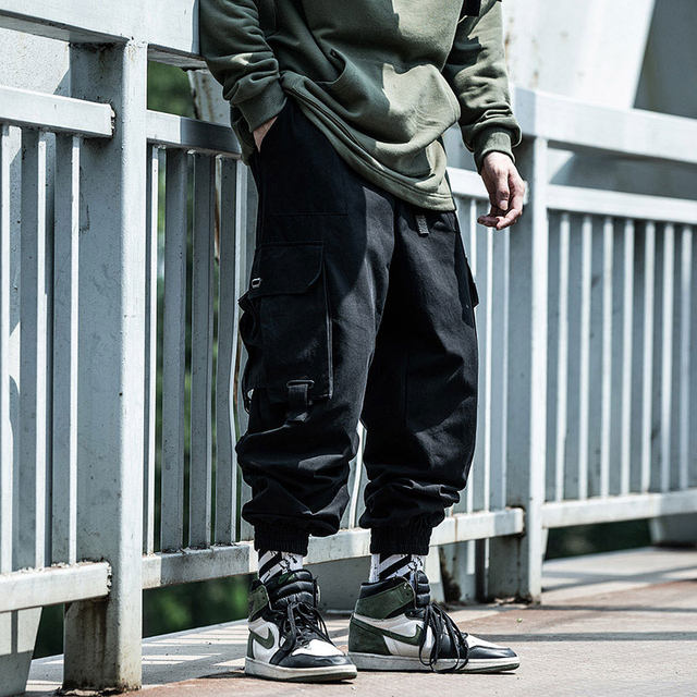 AOGZ national tide machine can wind and wear pants men's spring and autumn tide brand INS loose hip hop casual pants trend beam pants AOGZ national tide machine can wind and wear pants men's spring and autumn tide brand INS loose hip hop casual pants trend beam pants