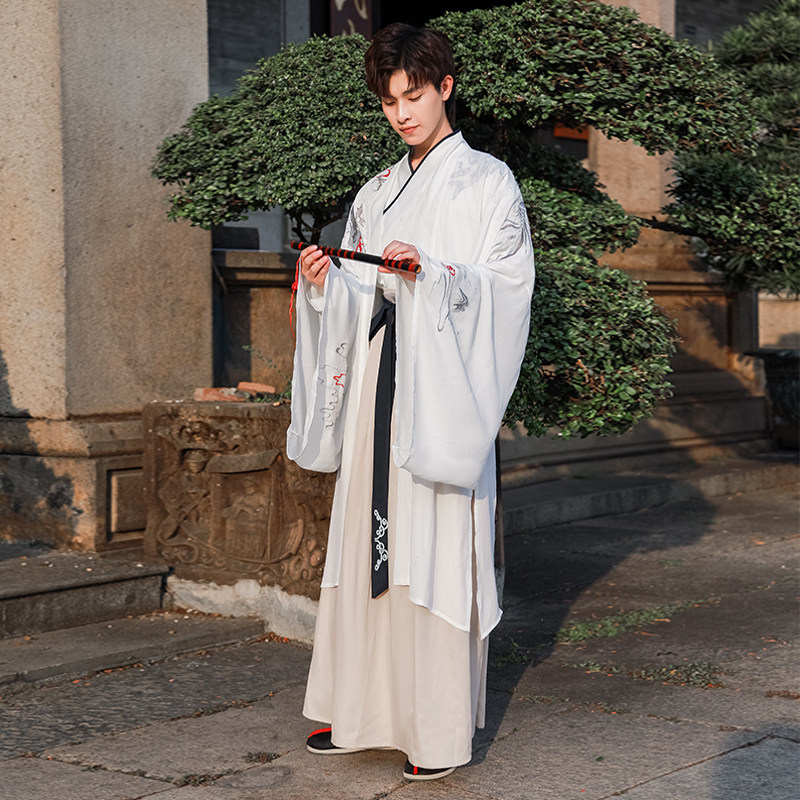 鱼跃成龙原创国风汉服男古装古风仙气民族服装