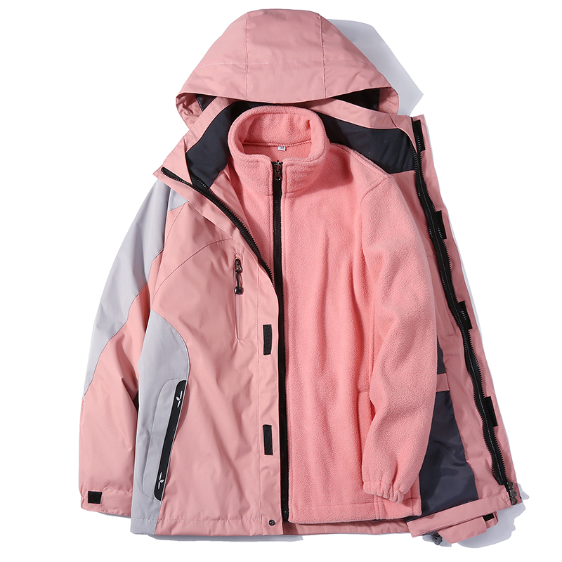 户外冲锋衣男女潮牌三合一可拆卸加绒加厚冬季滑雪服西藏防风外套