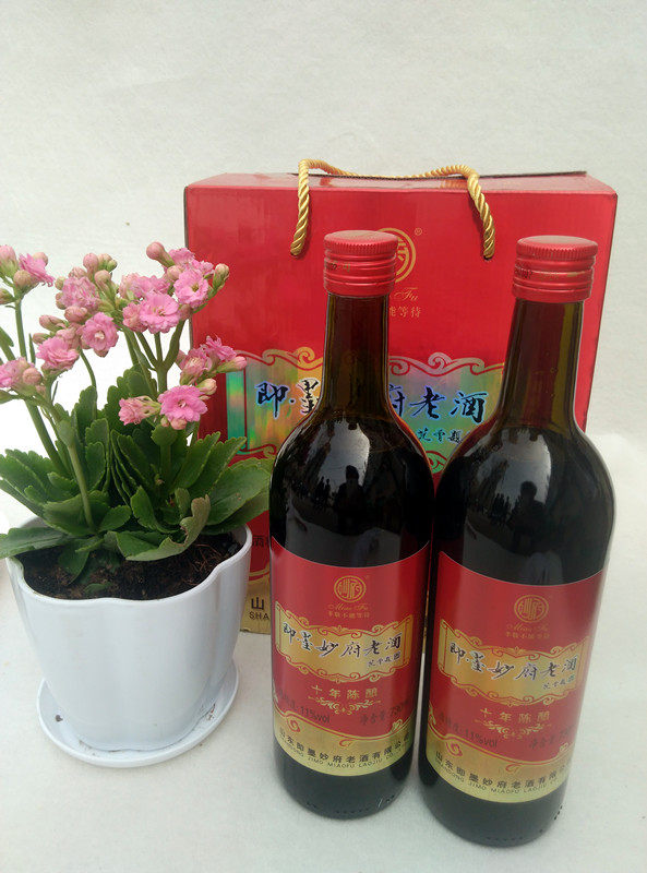 即墨妙府老酒 十年陈730ml*2瓶 焦香型黄酒妙府老酒 即墨传统老酒