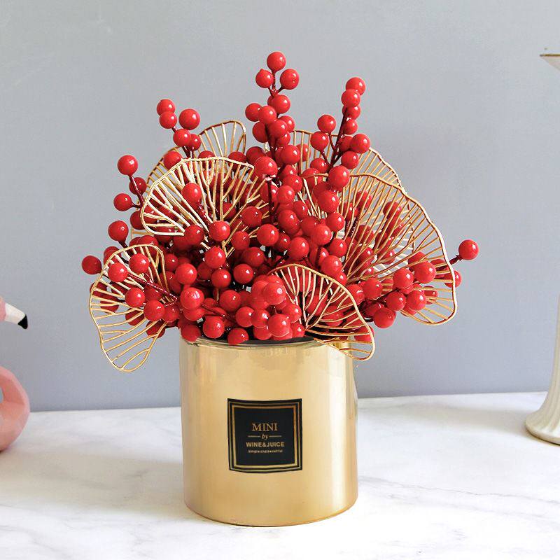 花瓶装饰品新居乔迁中式新中式新年银柳干花陶瓷花瓶