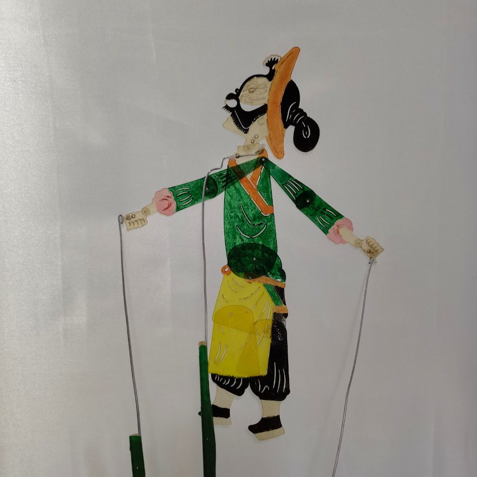 皮影戏人物人偶武松打虎店小二操作幼儿园灯影道具皮影