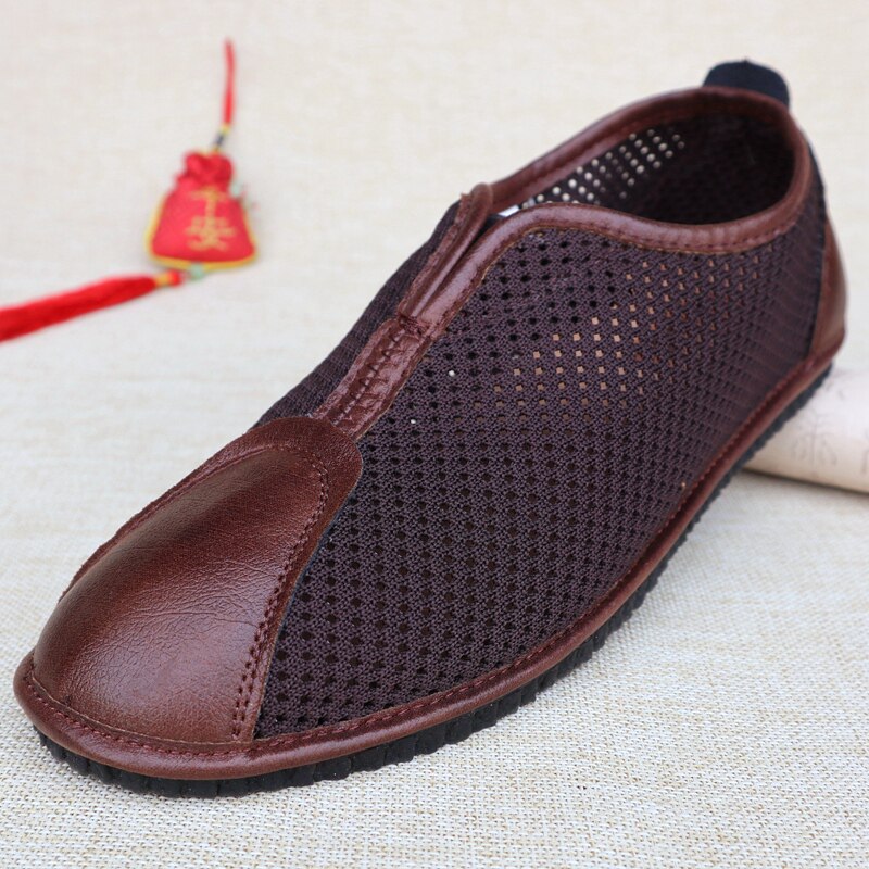 老北京布鞋牛筋夏季网面透气中国国风休闲闲汉中年人布鞋