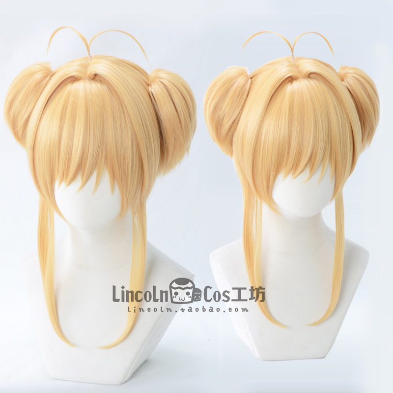lincoln新版魔法少女樱金色小樱木之本樱cos假发发包虎夹可选
