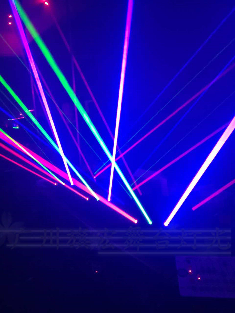 激光灯摇头舞台灯光ktv九头鸟全彩rgb九眼头灯单绿舞台灯光