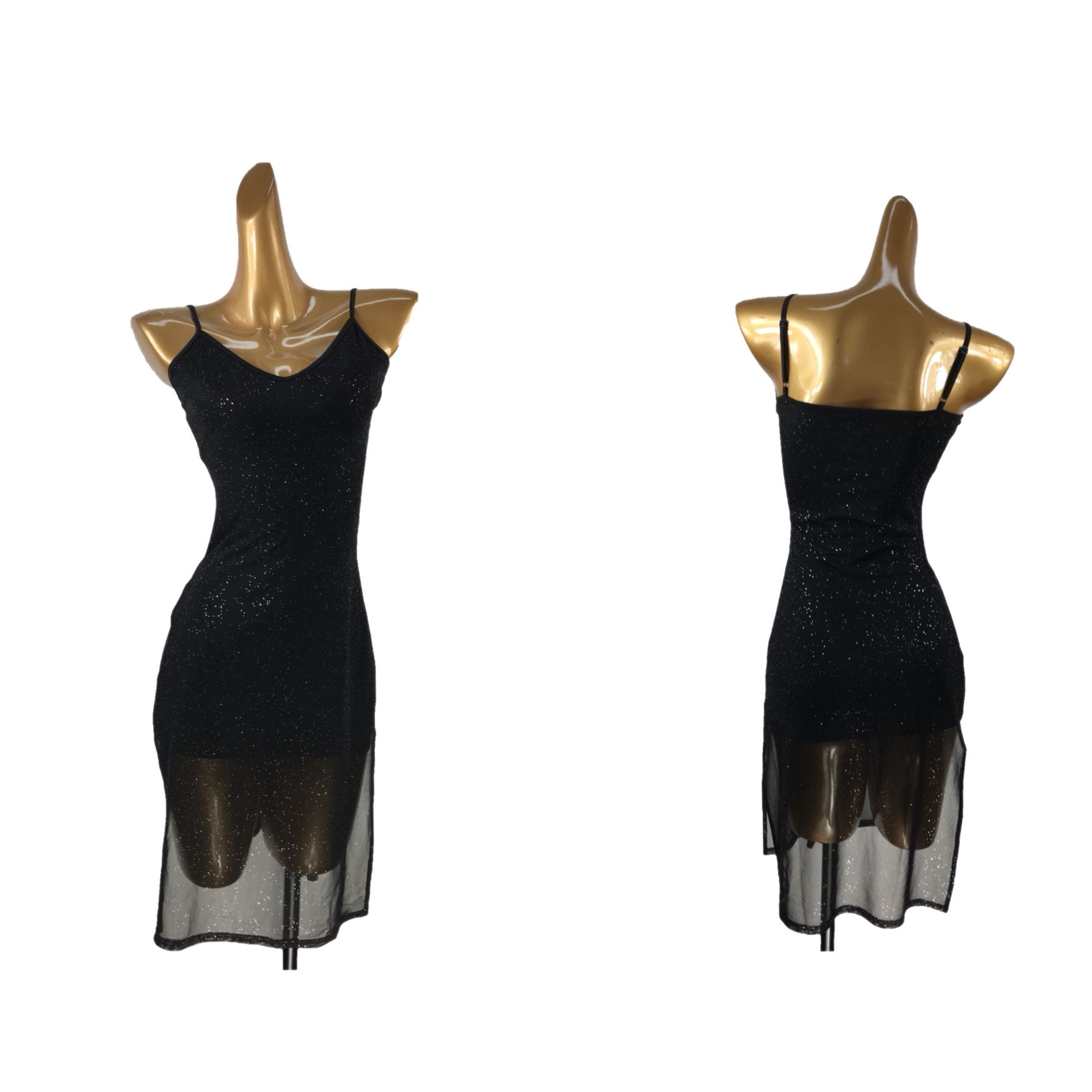 soso原创黑色防走光打底裤女2020年短裤纱闪光连体裤舞蹈连衣裙