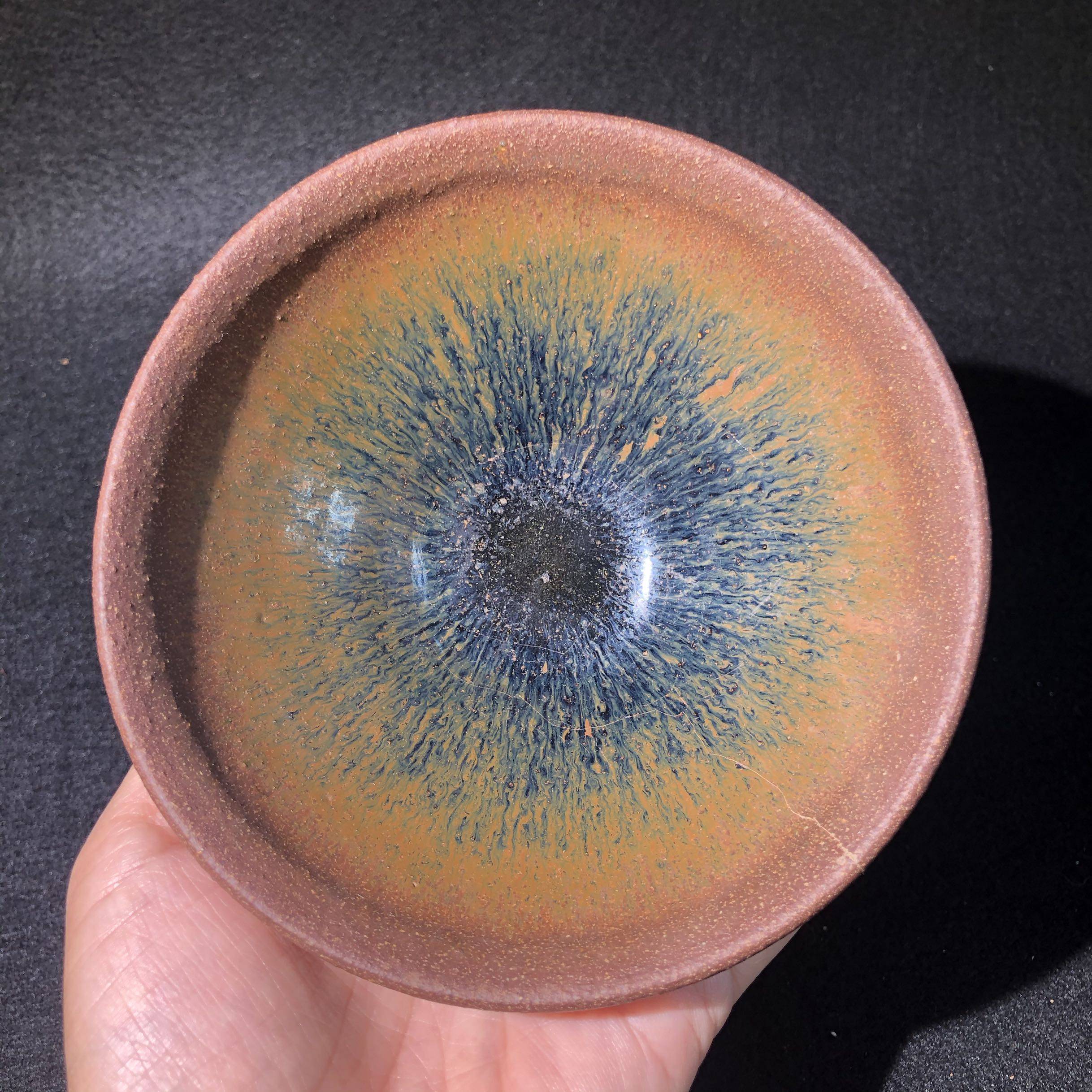 宋代兔毫老盏金兔毫老建盏主人芦花坪束口茶点建盏