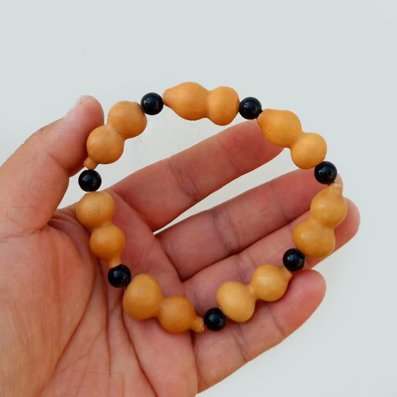 天然葫芦手链手串精品佛珠手捻草里金工工艺品葫芦