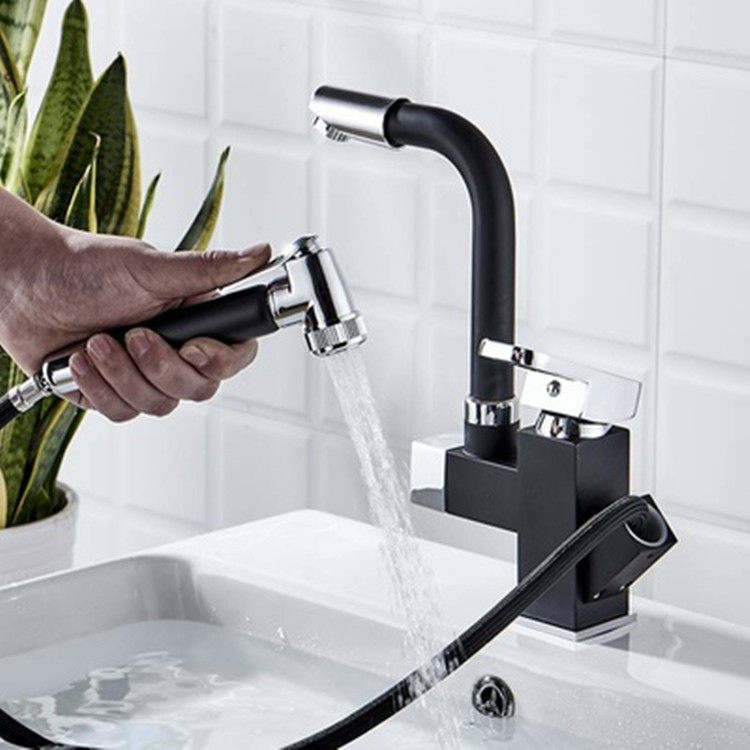 多功能卫生间水龙头厨房冷热水一头家用洗碗洗脸盆抽拉面盆龙头