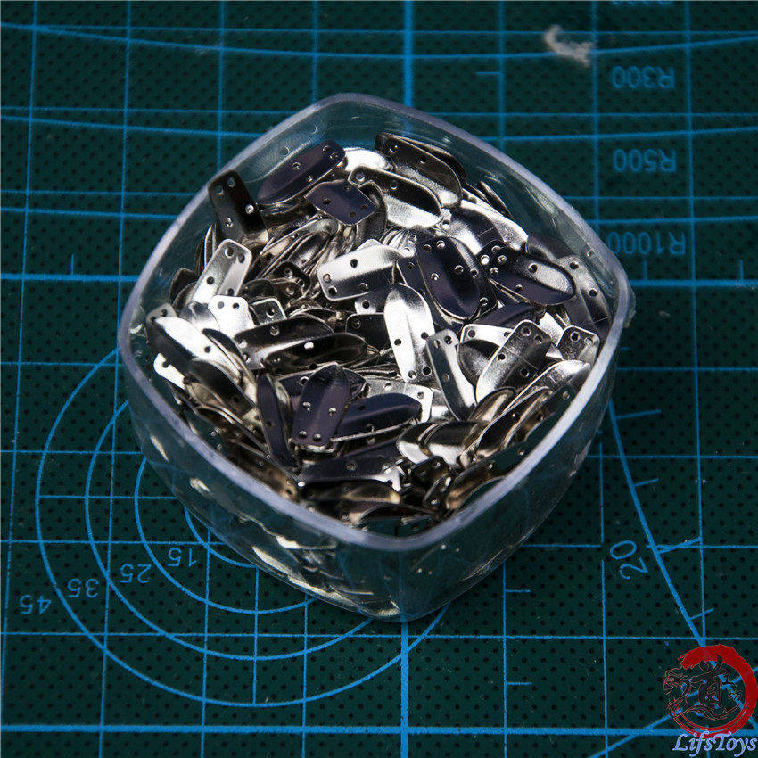 六道工坊 1:6 兵人盔甲配件 金属甲片 龙鳞片 电镀防氧化 磁吸附