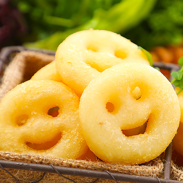 蓝顿旭美笑脸圆形熊猫冷冻油炸薯饼 - 淘乐搜