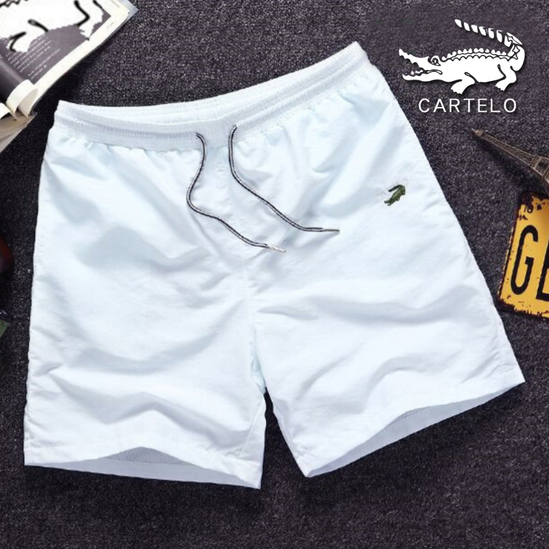 鳄鱼夏季宽松五分裤白色休闲四分中裤运动短裤男夏天松紧腰5分裤