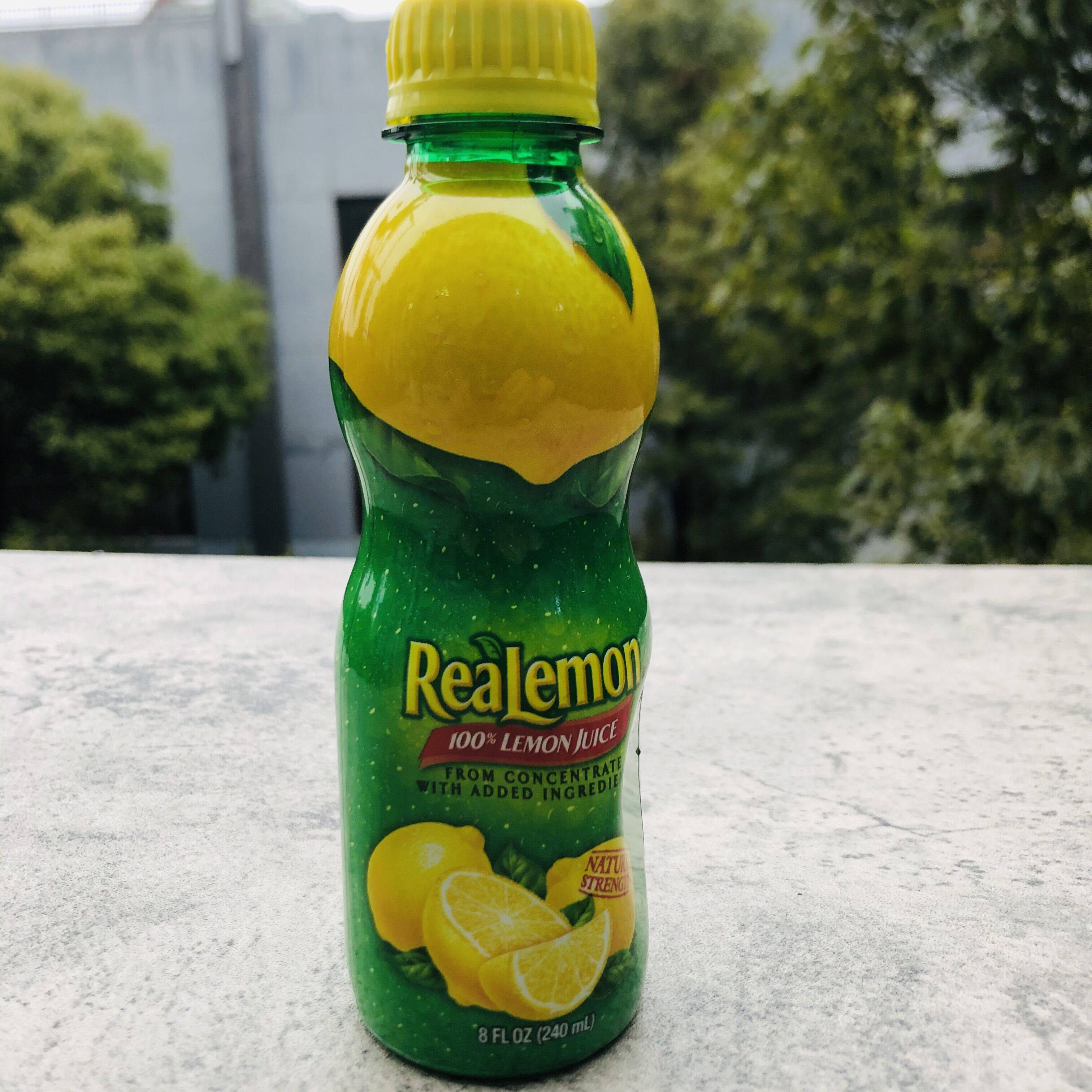 realemon美国进口柠檬汁果汁饮料240ml100lemonjuice调味