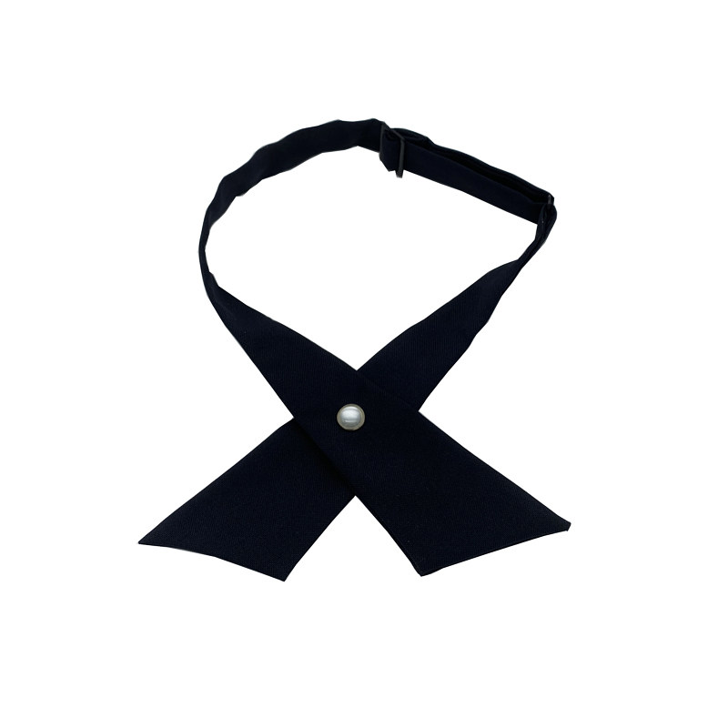 新款日系jk制服领结纯色蝴蝶结交叉领花配饰领结