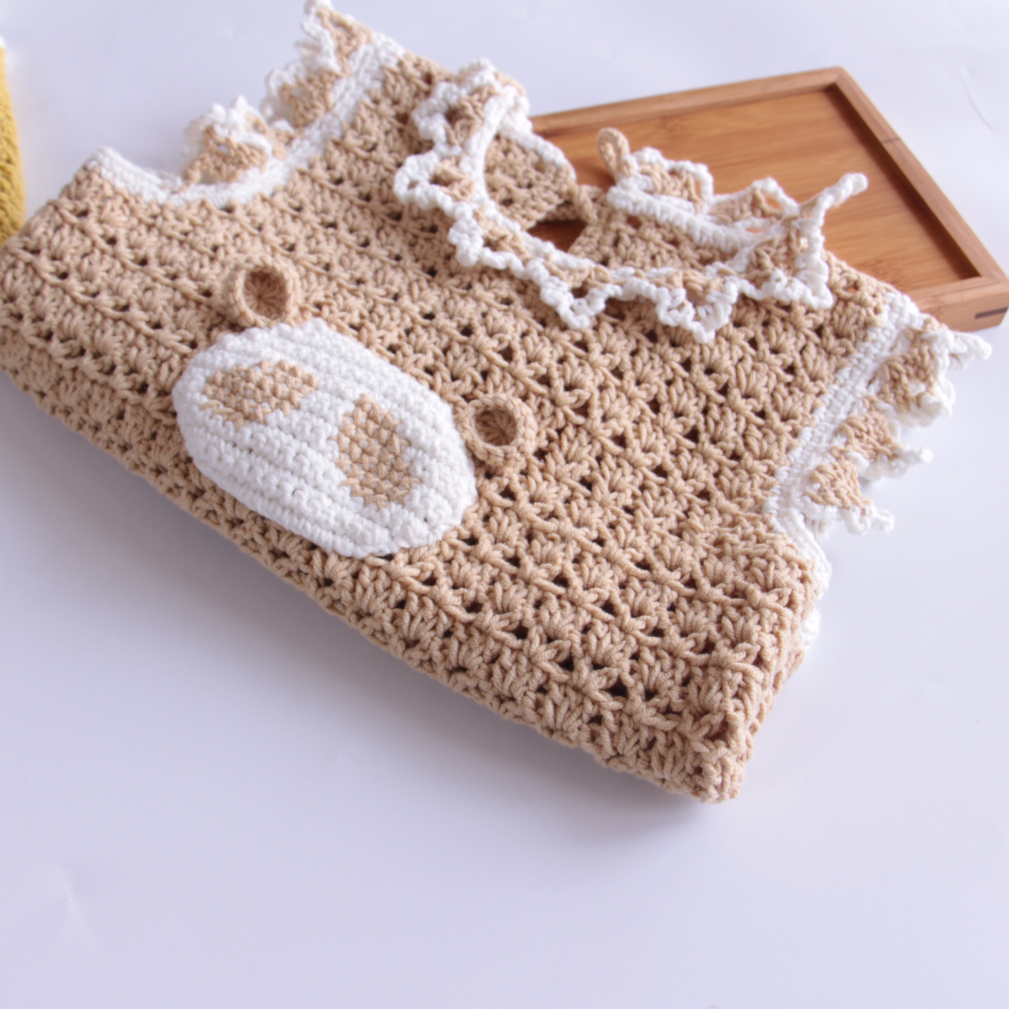 新妈咪手作手工diy编织毯子材料包 钩针宝宝毛线勾针婴儿棉线细翽