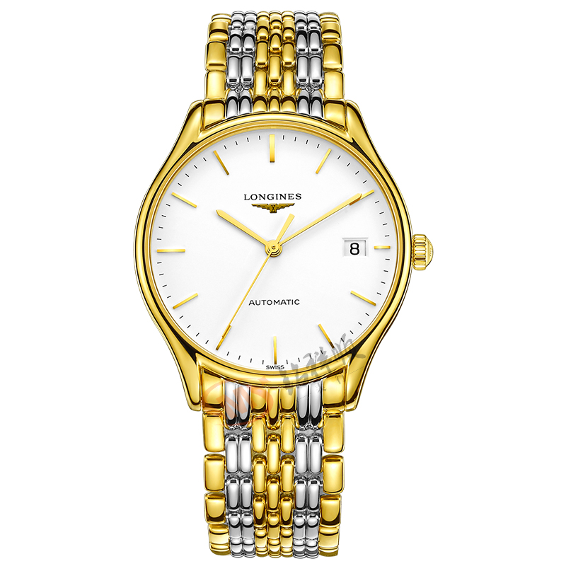 瑞士Longines浪琴手表男律雅系列金色自动机械男表L4.860.2.12.7