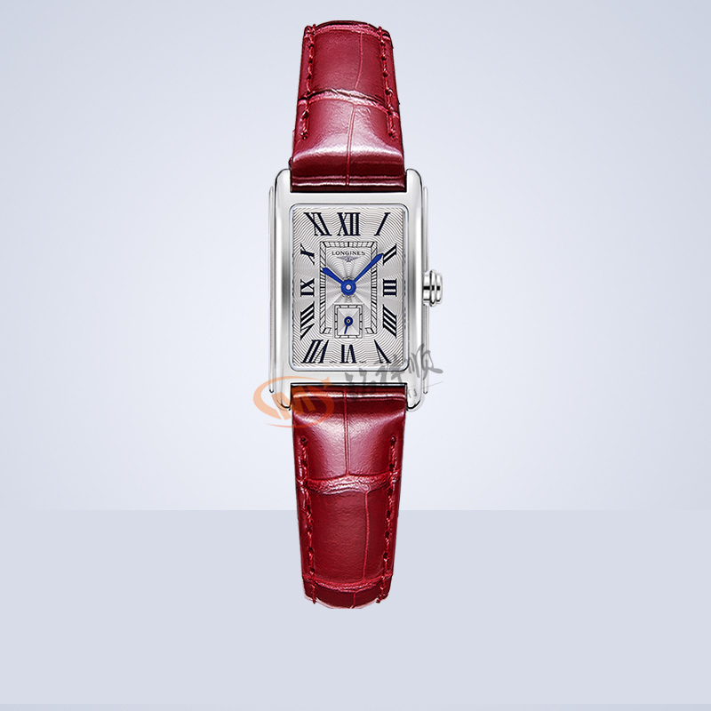 Longines浪琴手表女黛绰维纳方形红色皮带石英女表L5.255.4.71.5