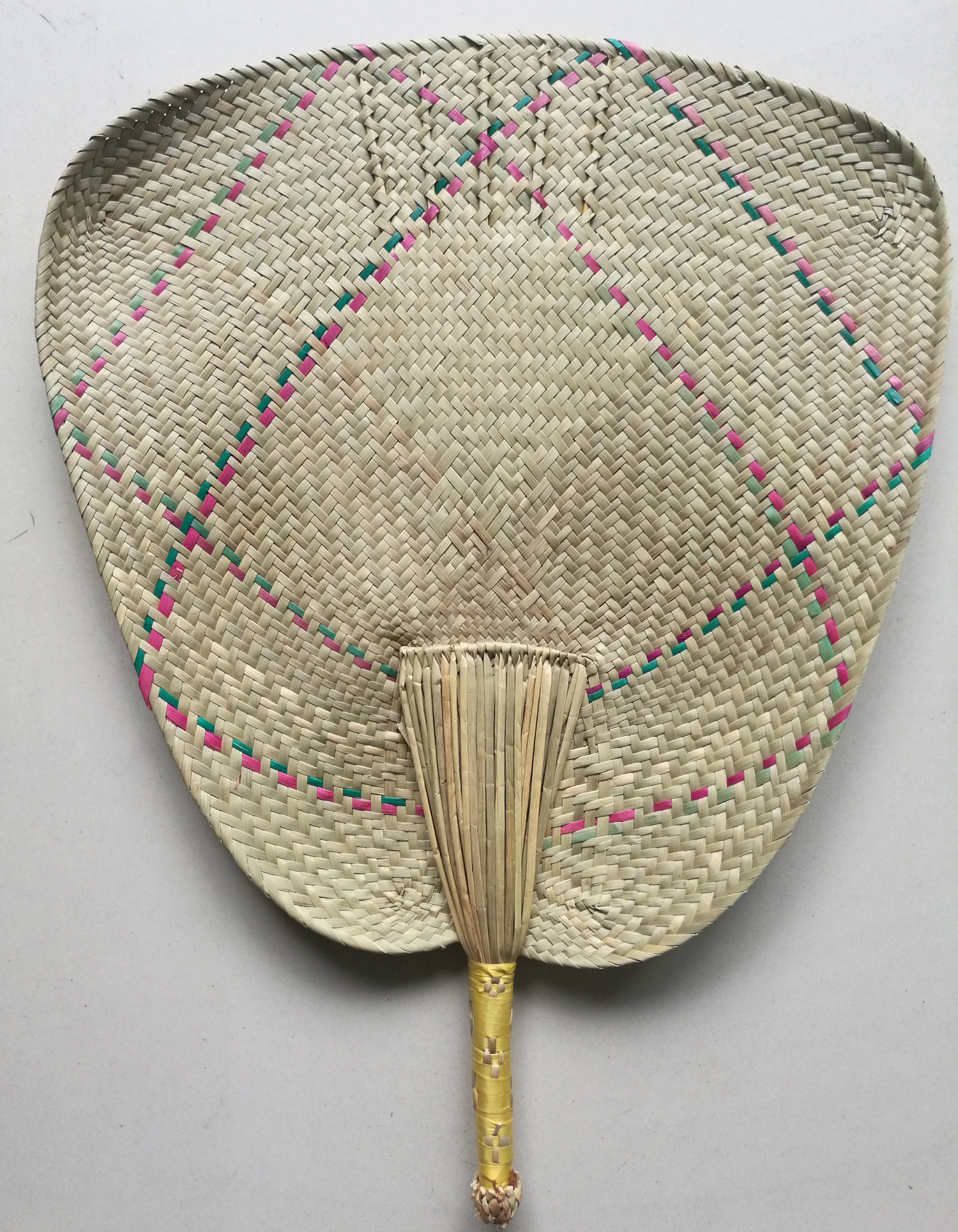 蒲草扇纯手工编织日用扇形月子纳凉扇子风大扇子