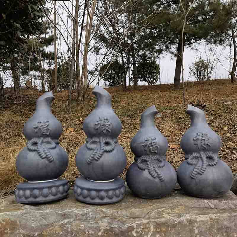 葫芦石头摆件青石镇宅家家居纳福玄关精品品大石雕